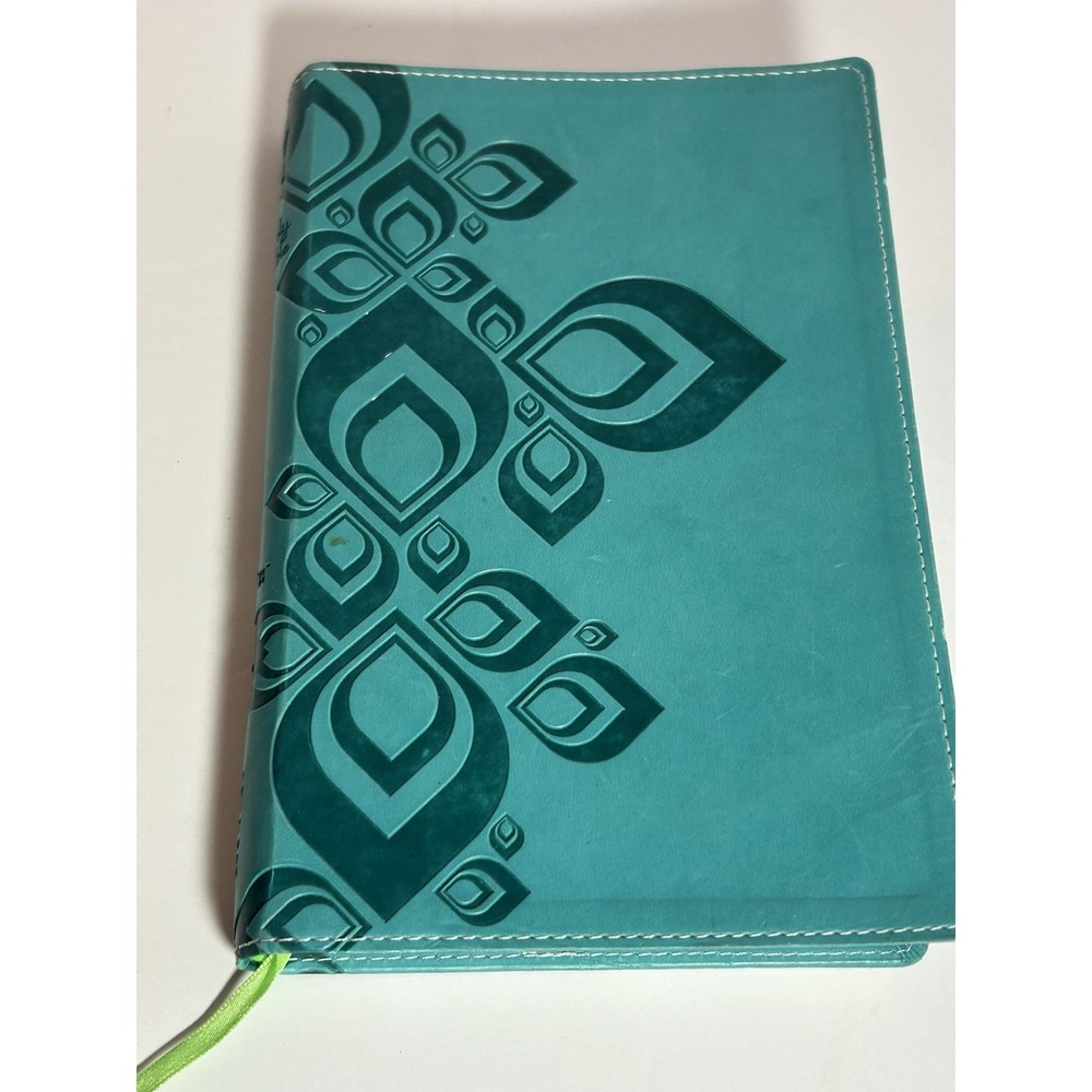 Holy Bible NIV ZONDERVAN ITALIAN DUO-TONE‎ Teal PREOWNED